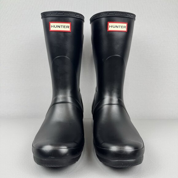 Hunter Original Back Adjustable Short Rain Boots Womens 9 Matte Black WFS1013RMA - Picture 2 of 11